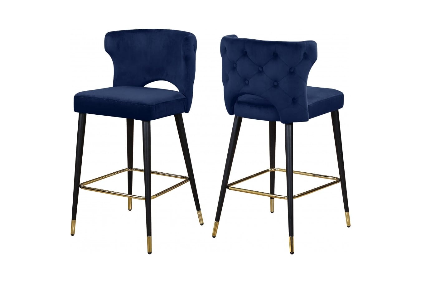 blue velvet kitchen bar stools