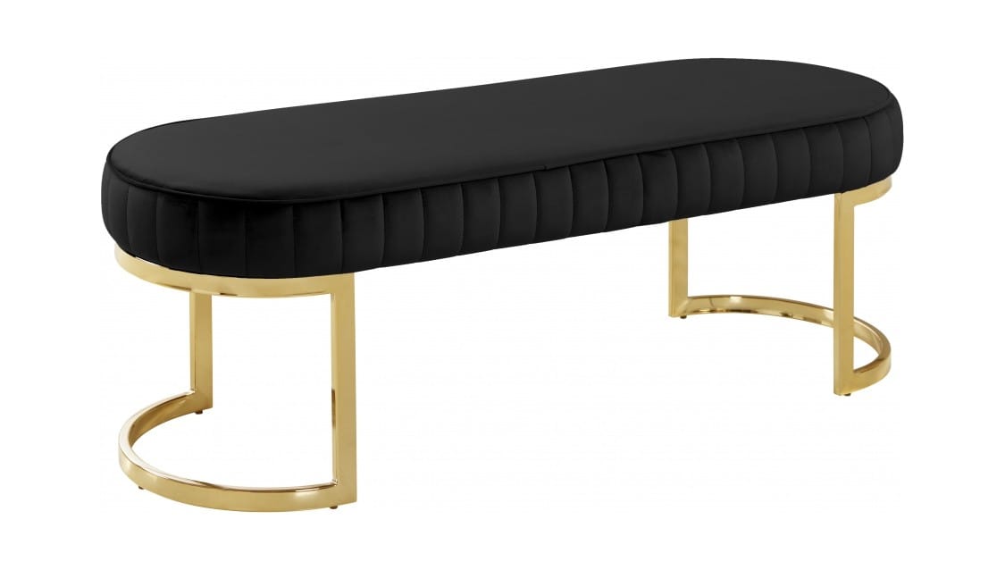 Meridian Furniture Lemar Velvet Bench Meridian Furniture Lemar Velvet Bench