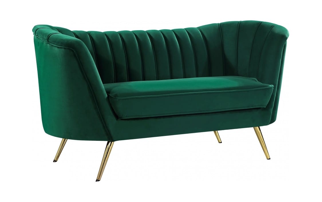 Margo Green Velvet Loveseat by Meridian Furniture