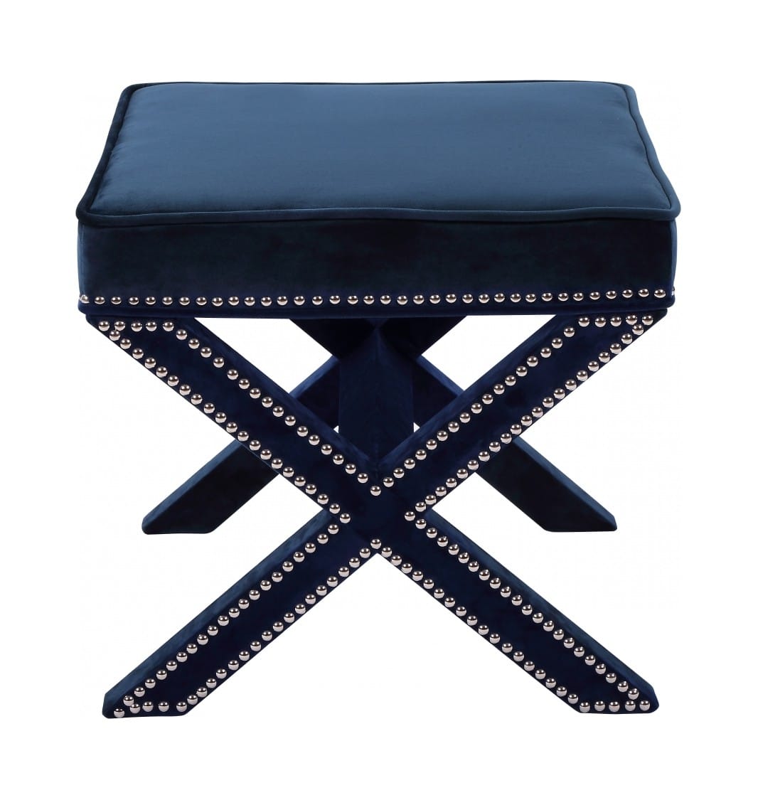 Meridian Furniture Nixon Velvet Ottoman / Bench Meridian Furniture Nixon Velvet Ottoman / Bench