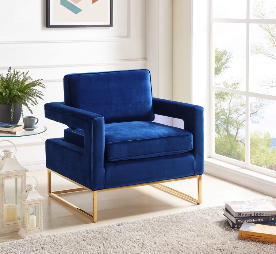 Meridian Furniture Silver Noah Velvet Accent Chair Meridian Furniture Silver Noah Velvet Accent Chair