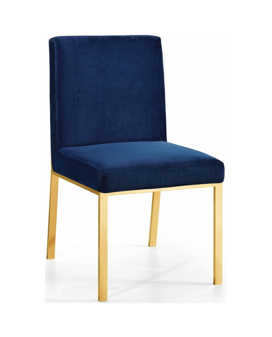 Meridian Furniture Gold Opal Velvet Dining Chair-Set of 2 Meridian Furniture Gold Opal Velvet Dining Chair-Set of 2