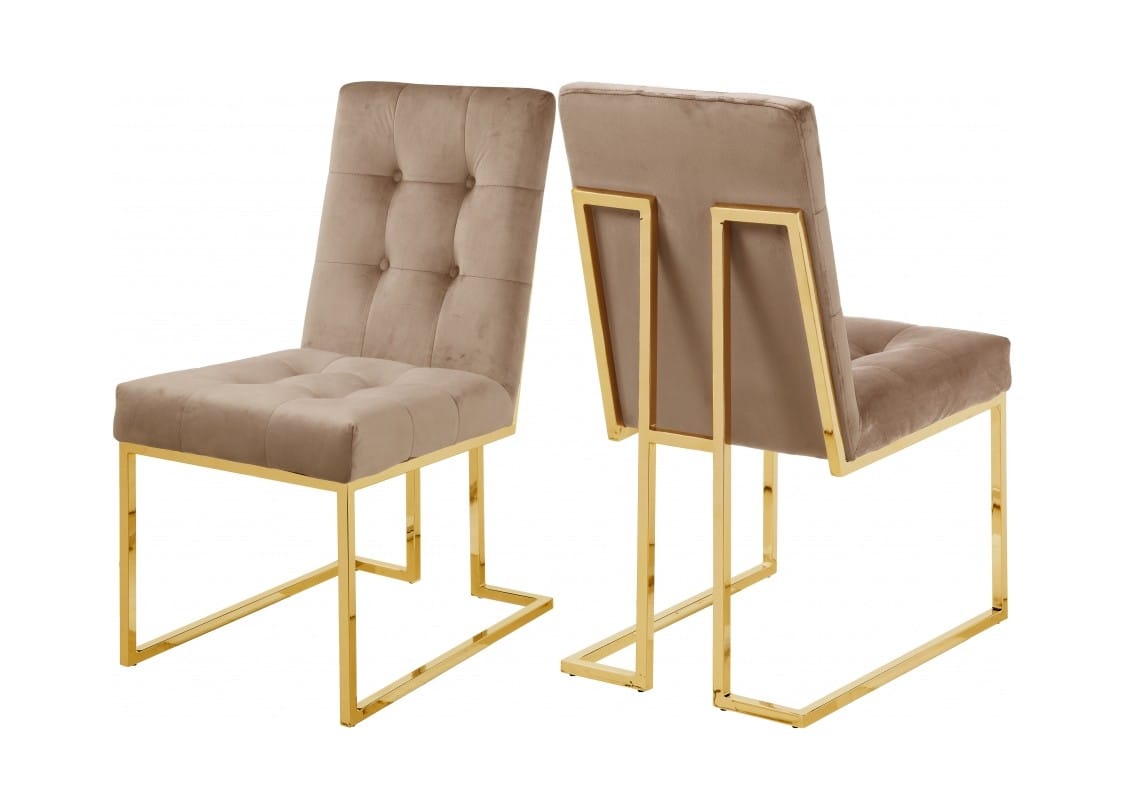 Meridian Furniture Pierre Velvet Dining Chair-Set of 2 Meridian Furniture Pierre Velvet Dining Chair-Set of 2