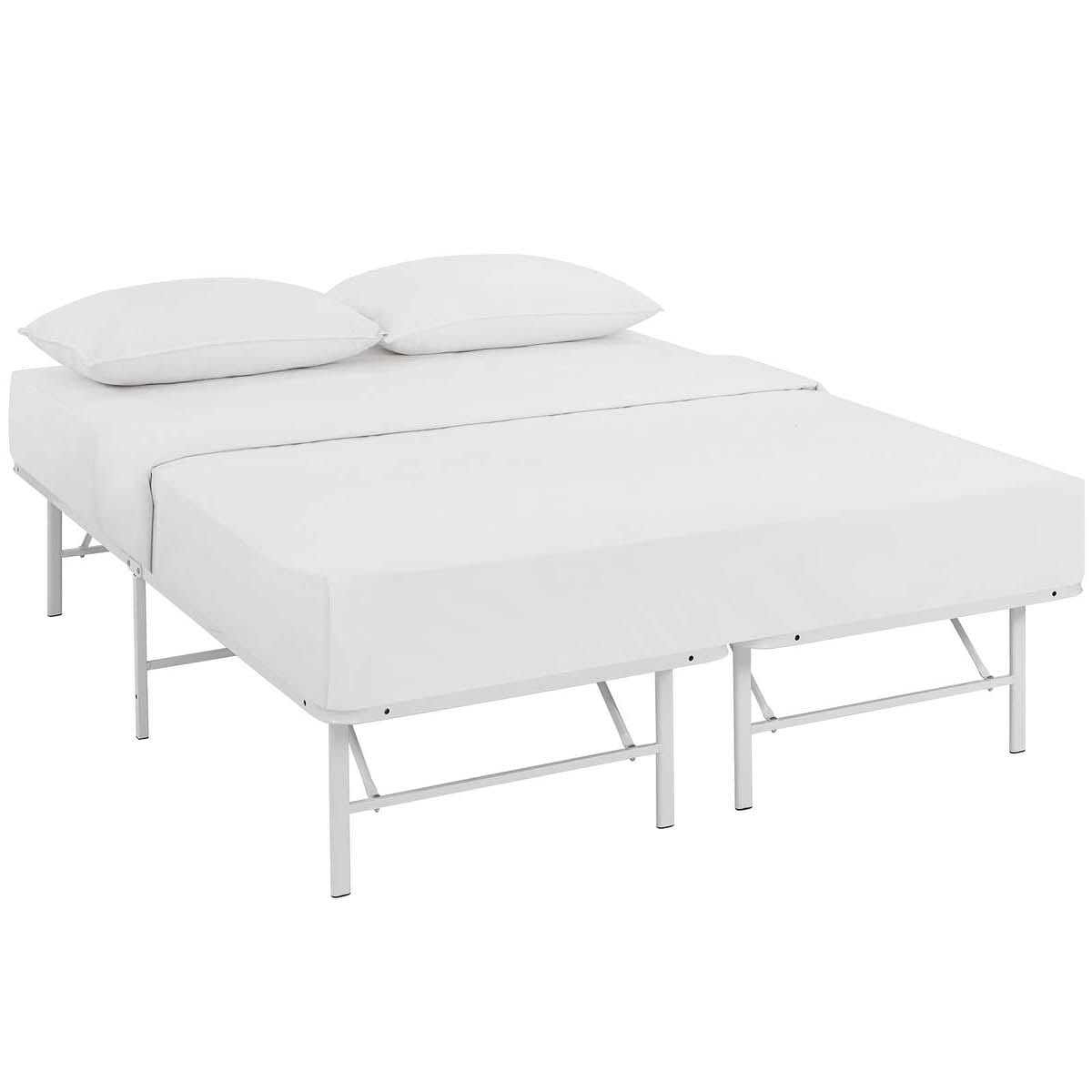 Horizon Full Stainless Steel Bed Frame White by Modern Living