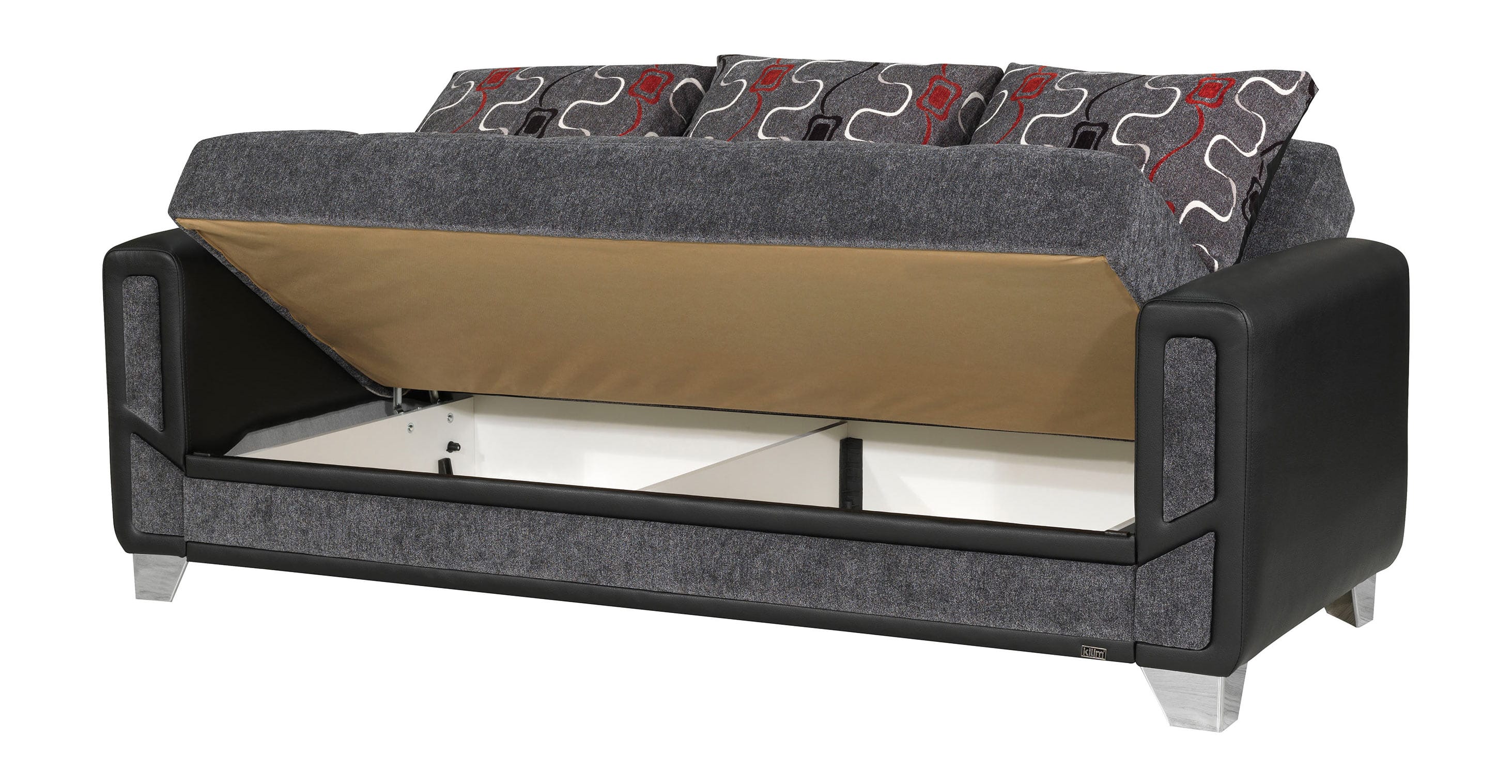 mondo modern grey convertible sofa bed
