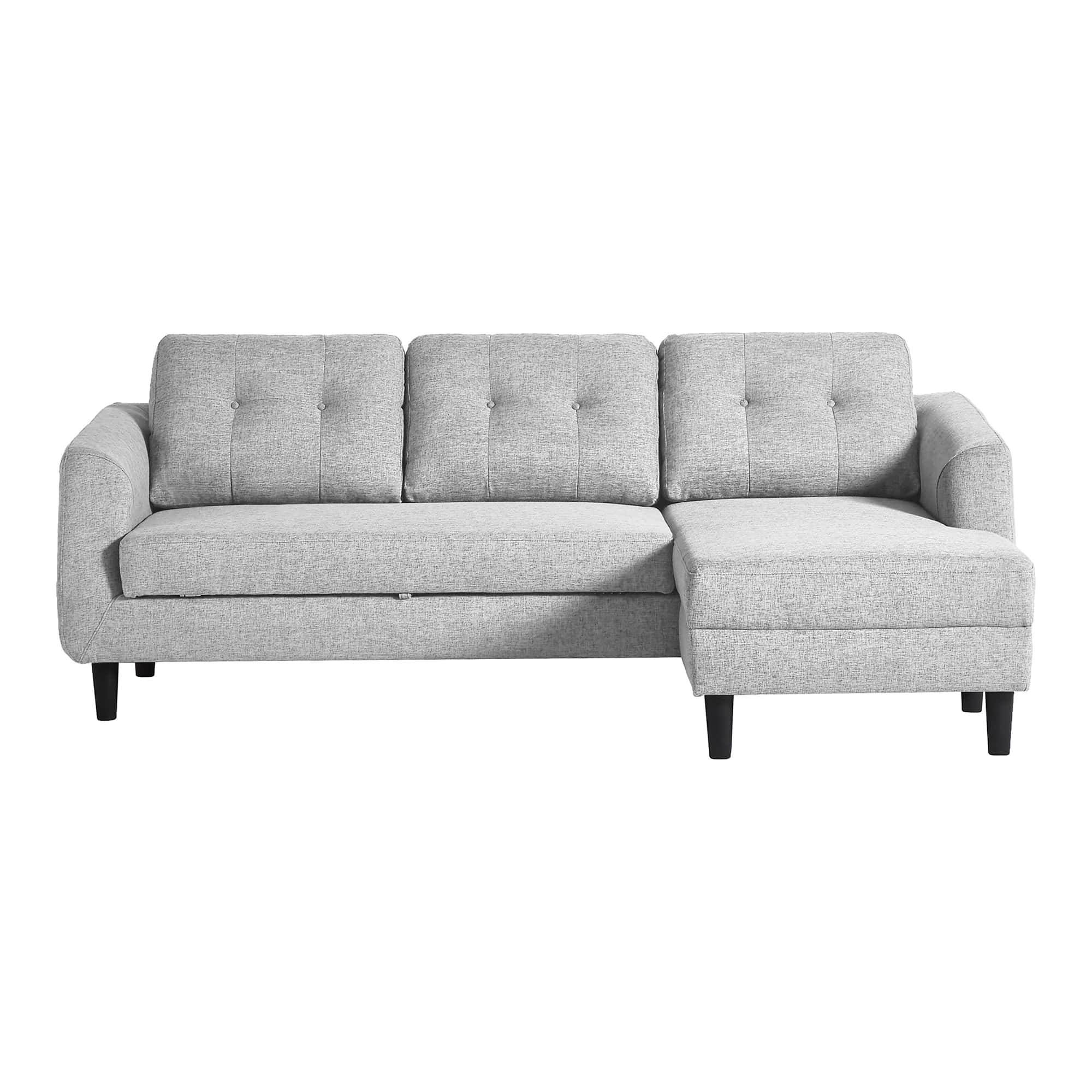 Belagio Sofa Bed With Chaise Light Grey