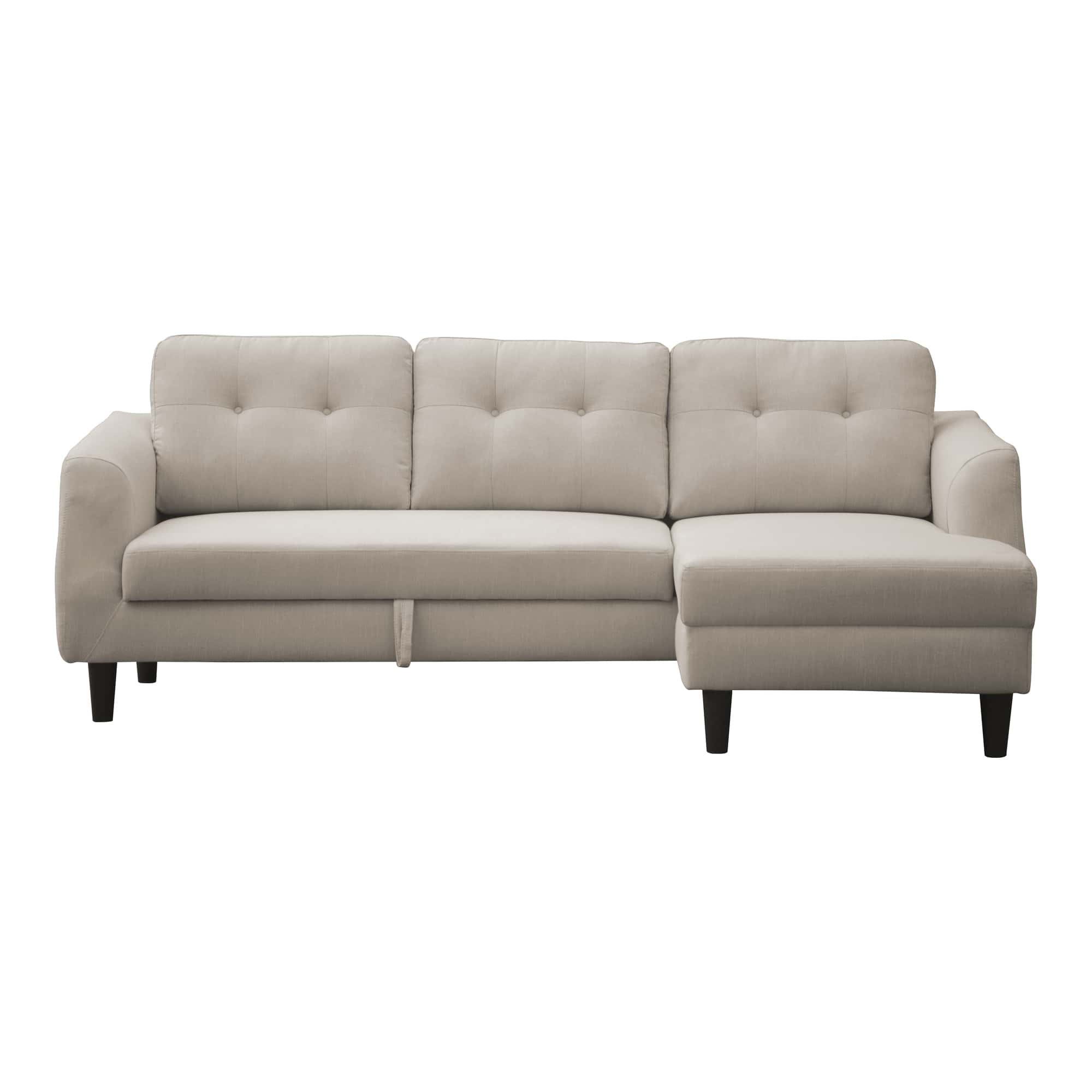 Belagio Sofa Bed With Chaise Beige Right by Moe's Home Collection