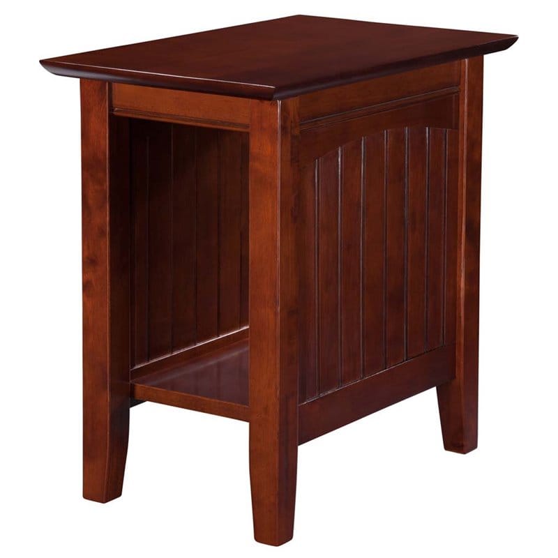Nantucket Chair Side Table Antique Walnut at Futonland