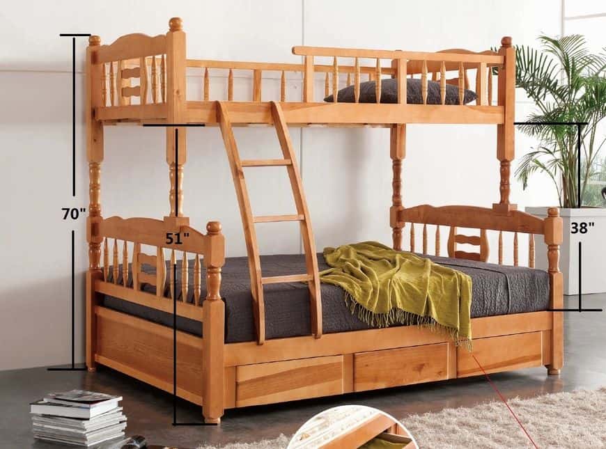 B Bunk Bed w/3 Drawers