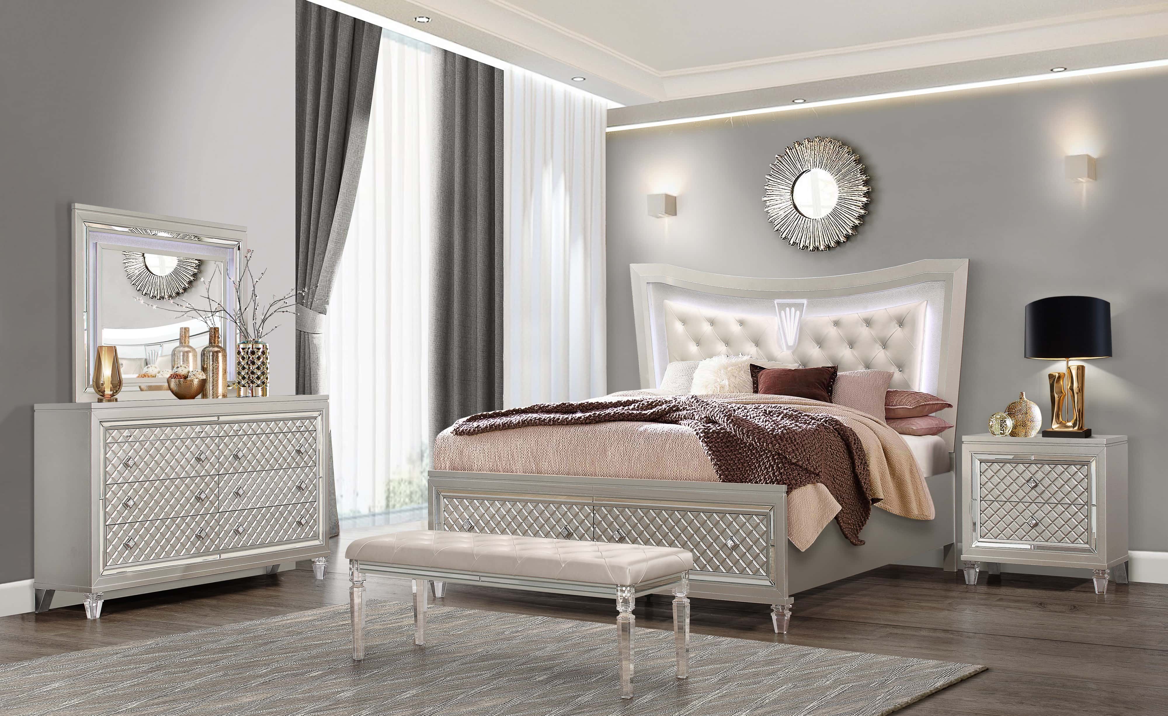 Paris Champagne Bedroom Set by Global Furniture