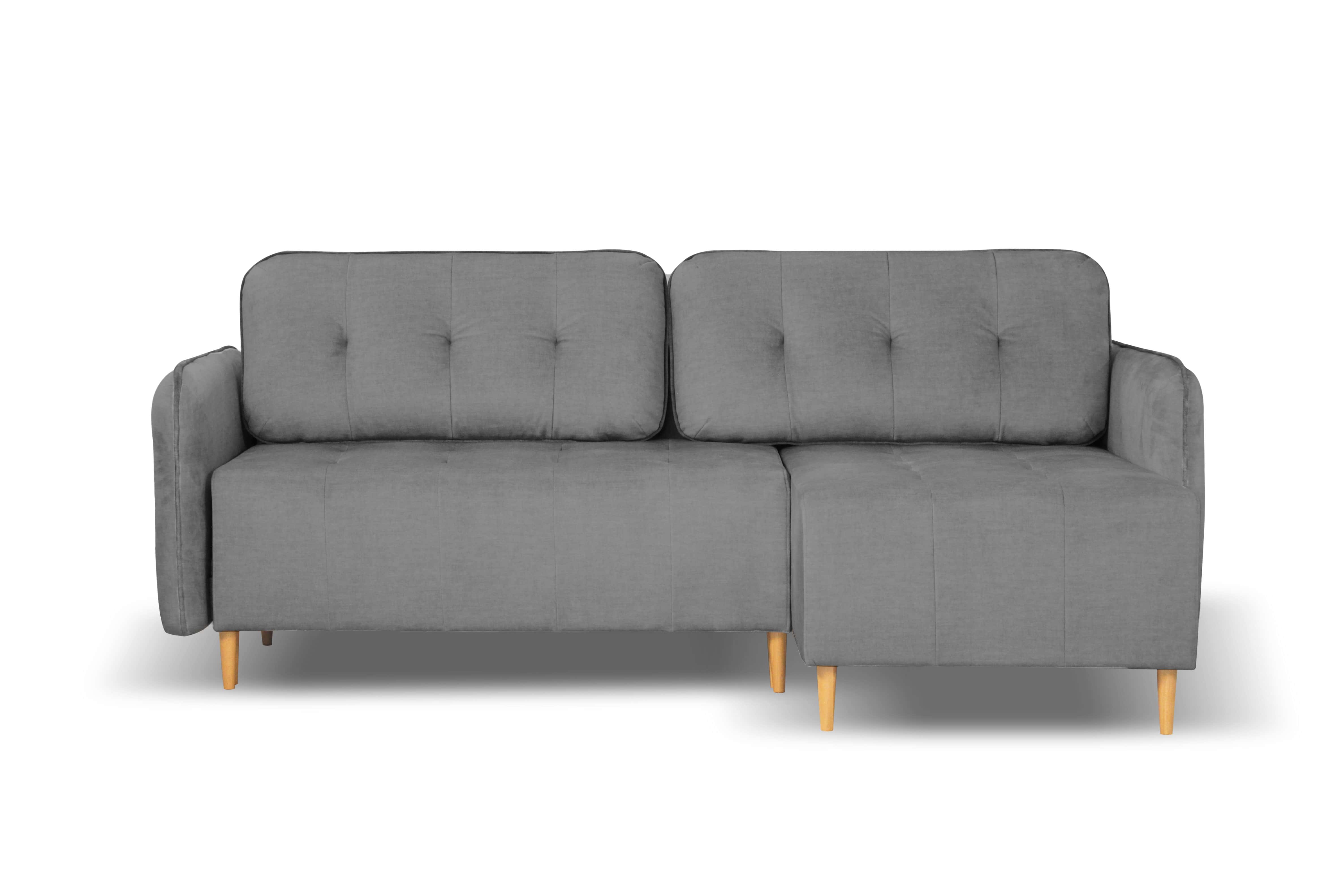 Lauri Sectional Sofa Queen Sleeper Gray - Scandinavian Design - by Prestige  Furnishings