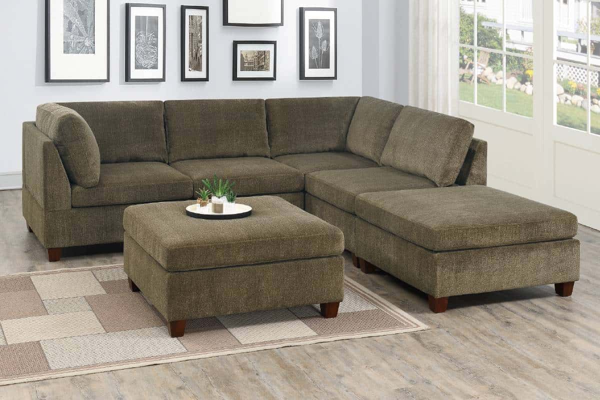 Soft Taupe Color Chenille Fabric Traditional Styling Sofa Loveseat – All  Nations Furniture