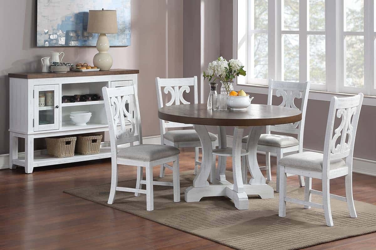 Wood chair online white cushion