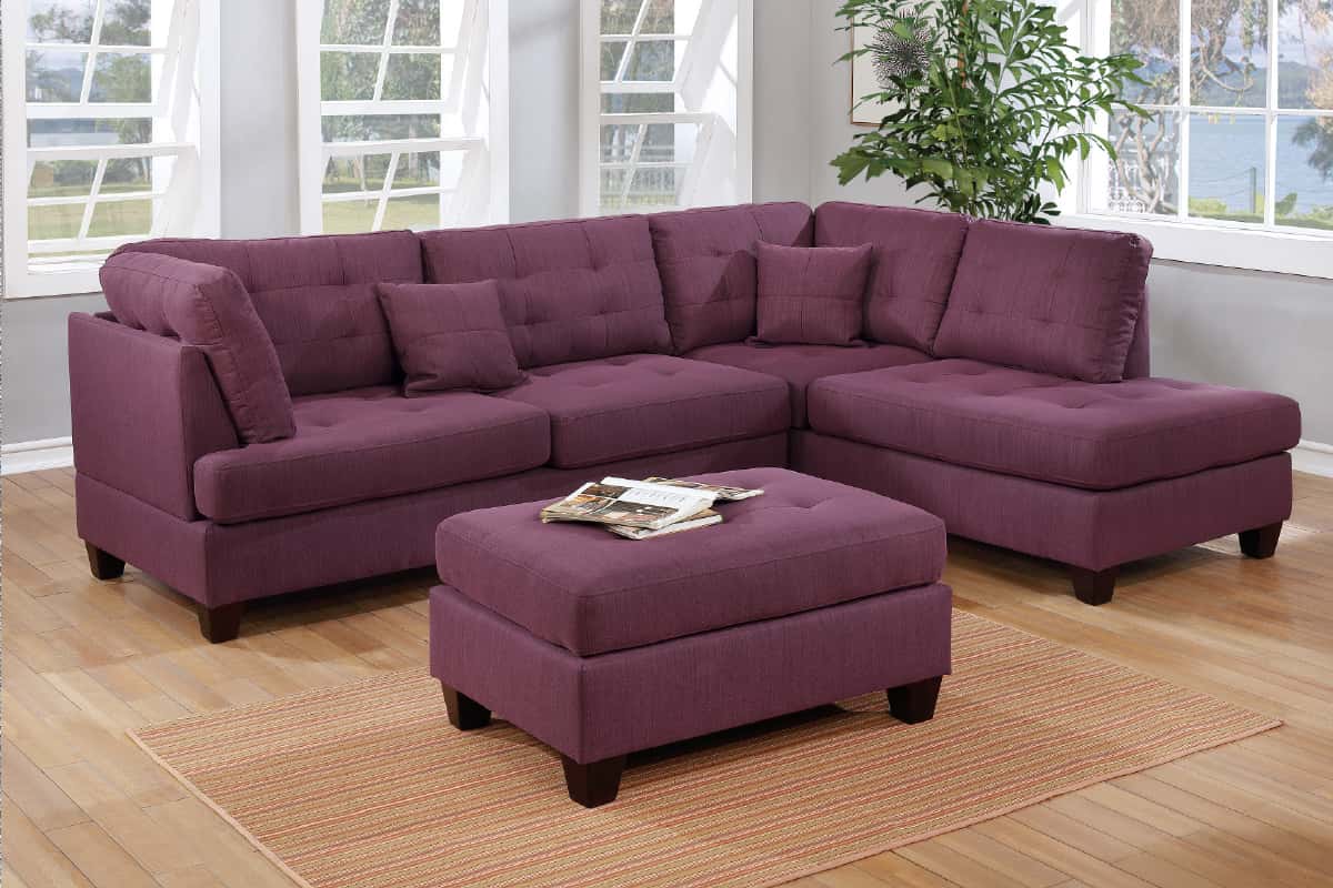 Large 2024 purple sectional