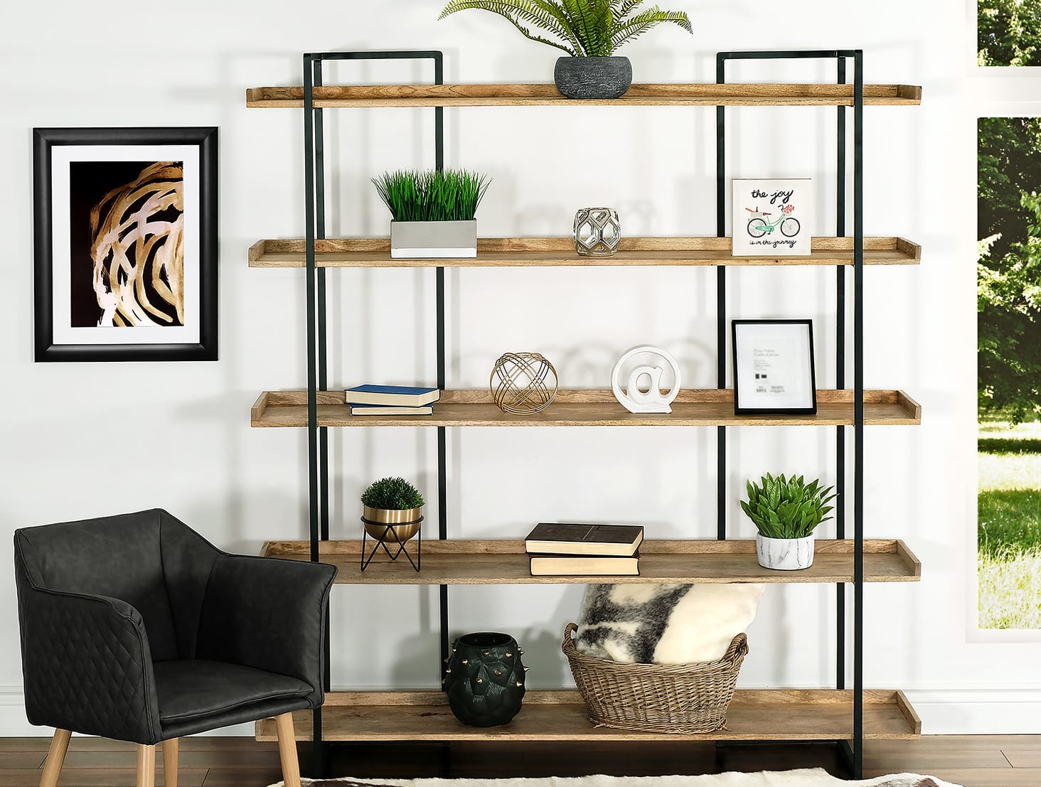 Coastline 8663 Natural Wood Bookshelf at Futonland