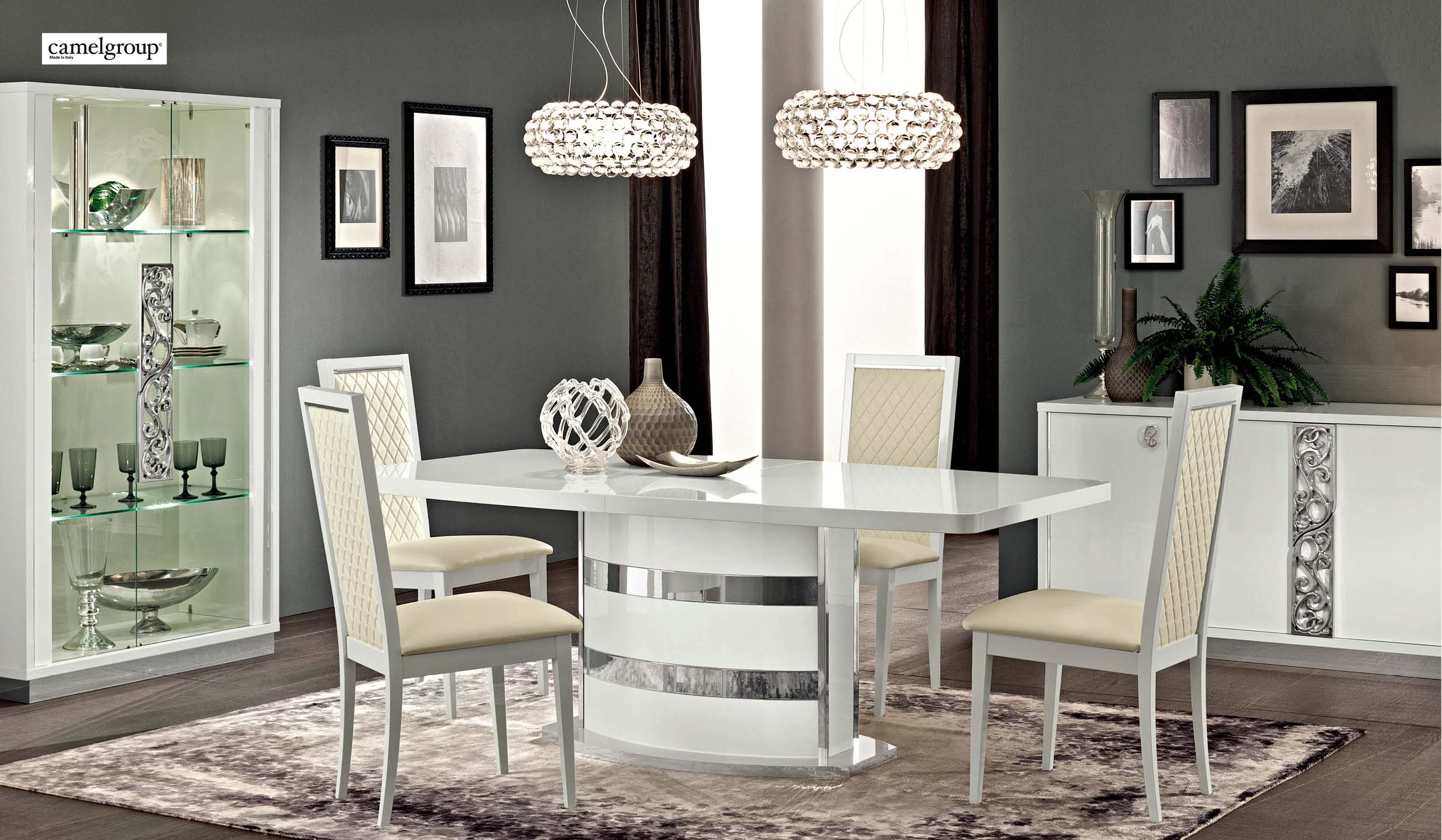 Roma White Side Chair
