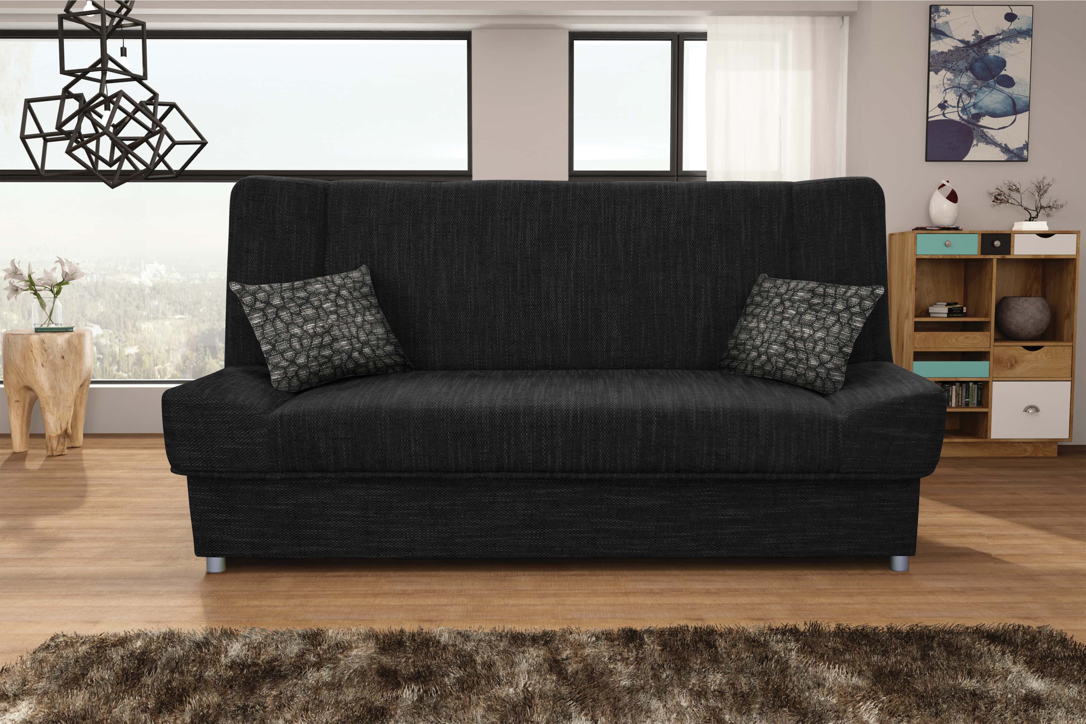 Natalia Black Sofa Bed by Skyler Designs