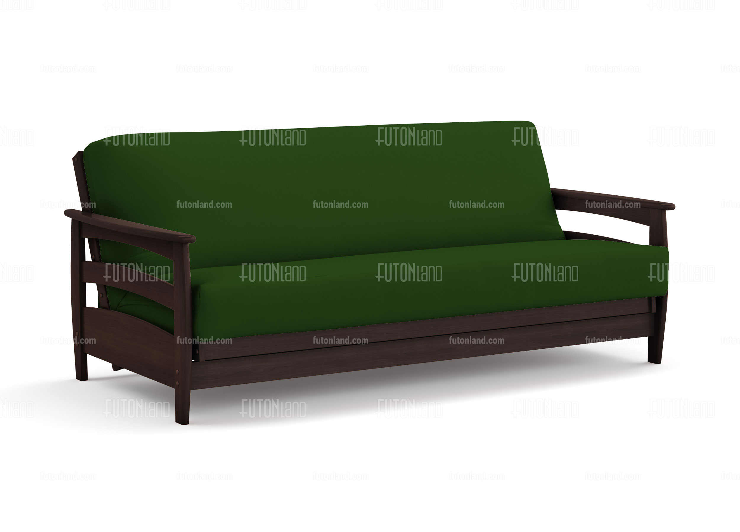 Futon Set - Full Size - Galena Black Walnut Wall Hugger Frame