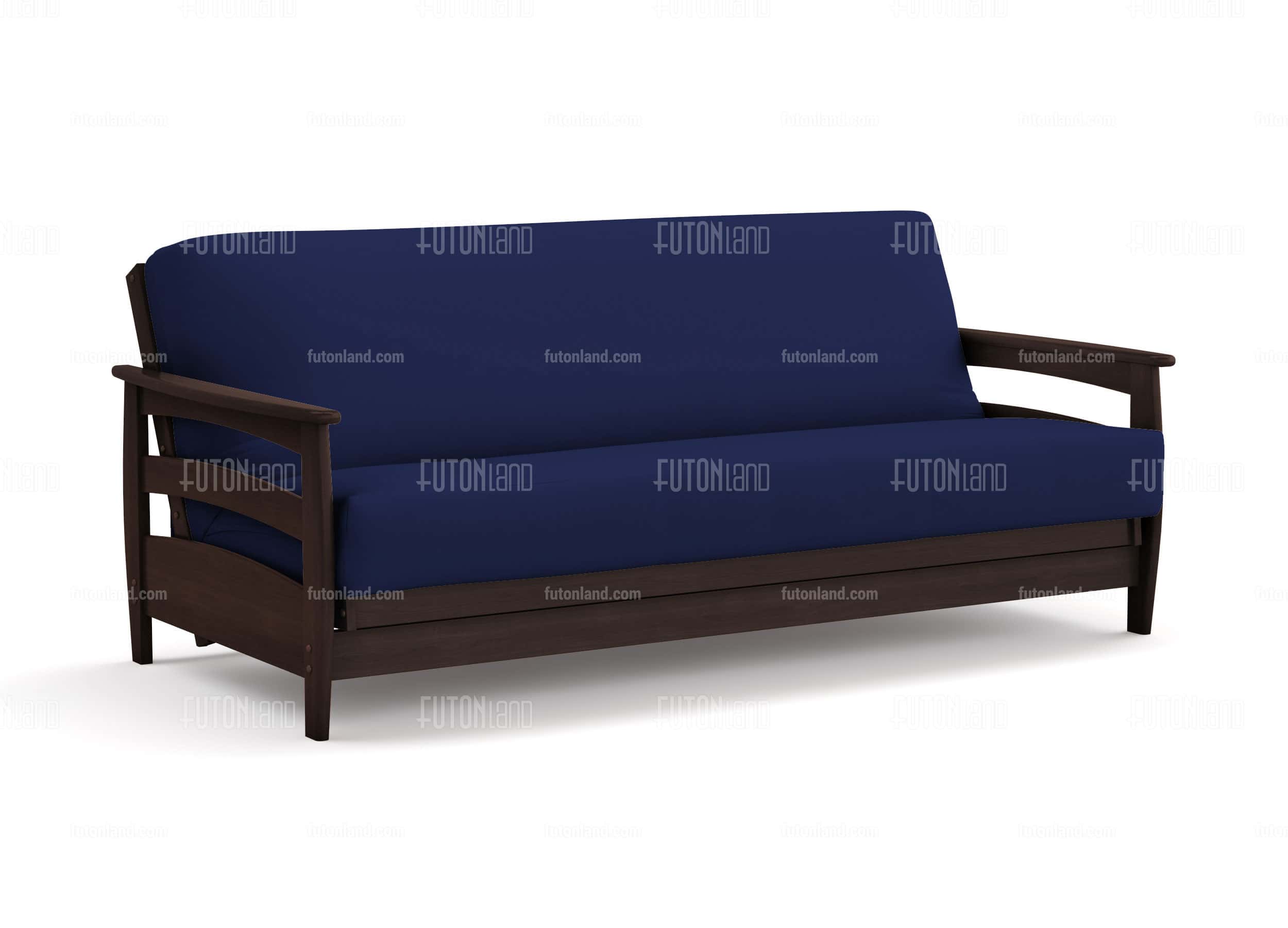 Futon Set - Full Size - Galena Black Walnut Wall Hugger Frame Futon Set - Full Size - Galena Black Walnut Wall Hugger Frame