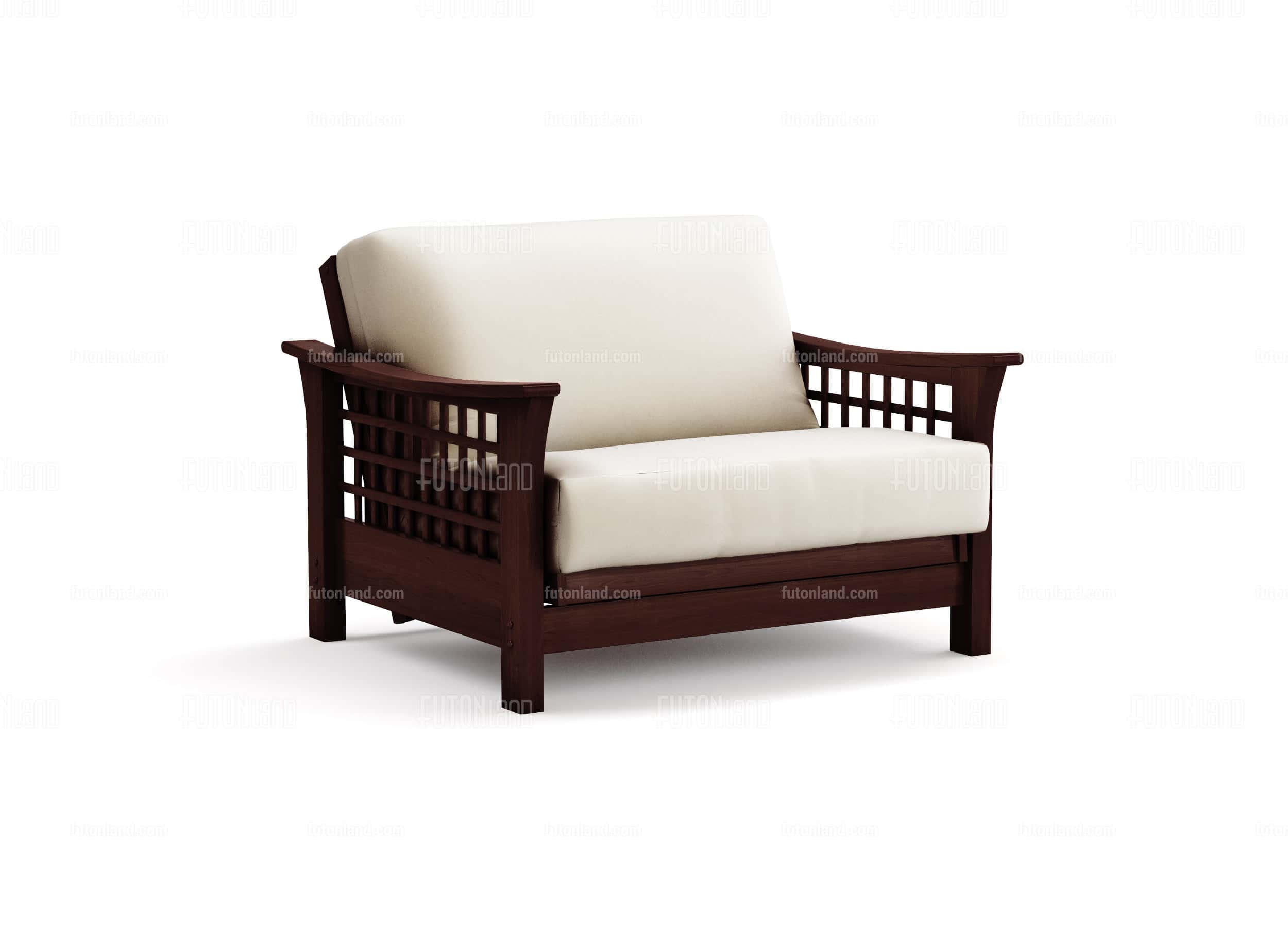 Futon Frame - Twin Chair Size - Trelli Black Walnut Wall Hugger by Strata  Furniture