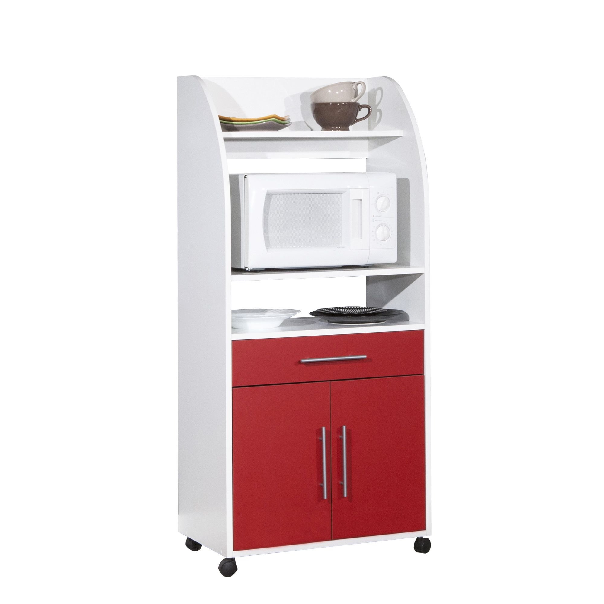Jeanne Kitchen Trolley White/Red by Temahome