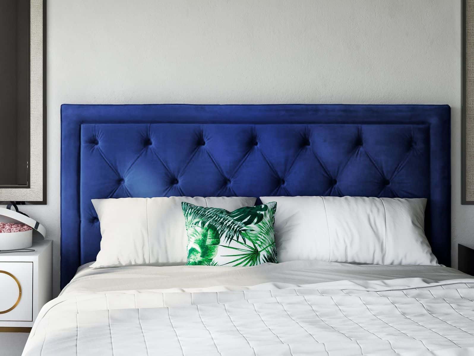 Nacht Navy Velvet Queen Headboard by TOV Furniture