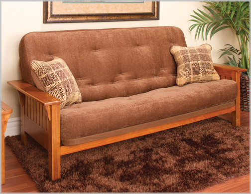 Tabacco Finish Futon Frame by Simmons Futons