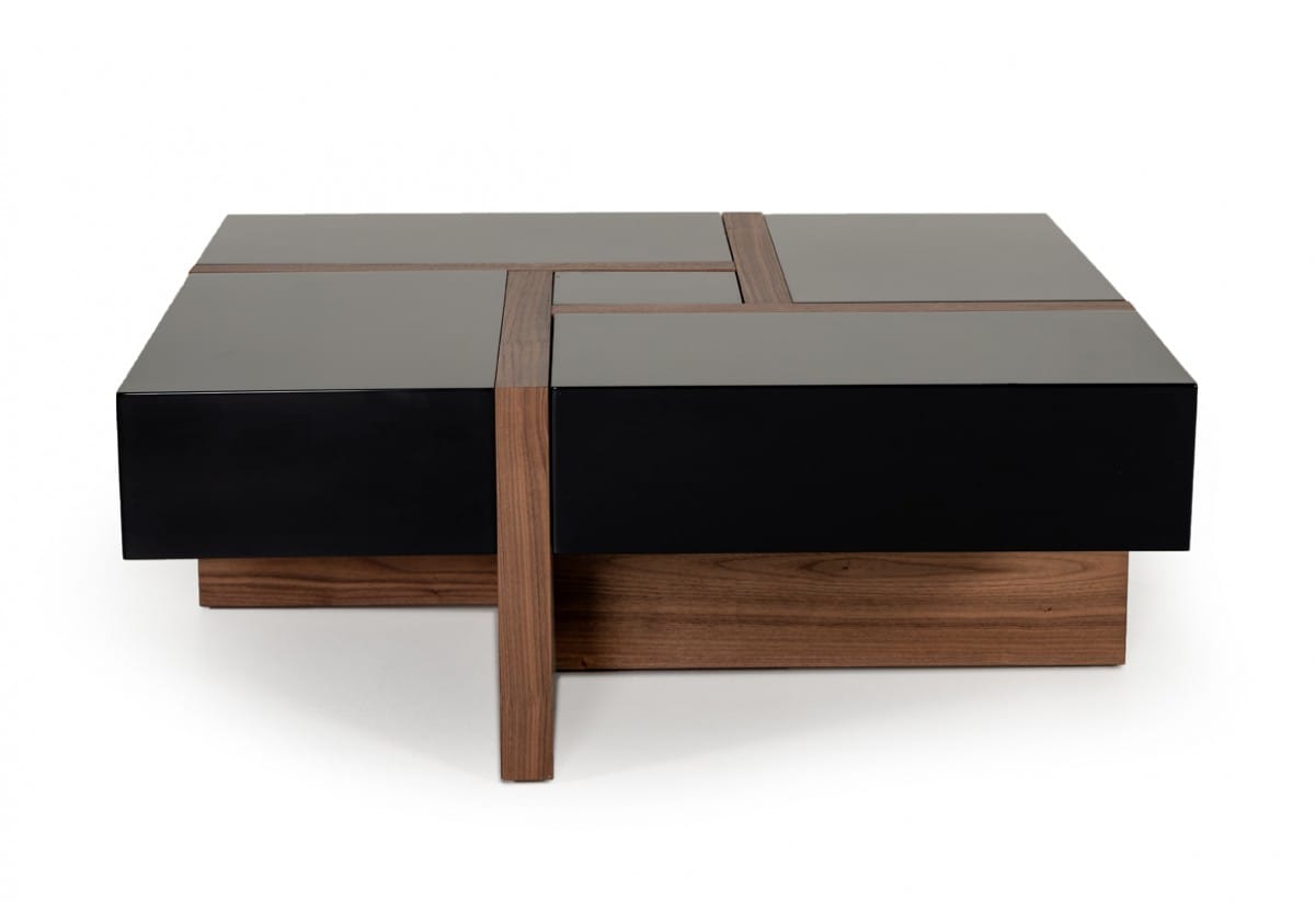 Charming modrest coffee table Modrest Makai Modern Black Walnut Coffee Table By Vig Furniture