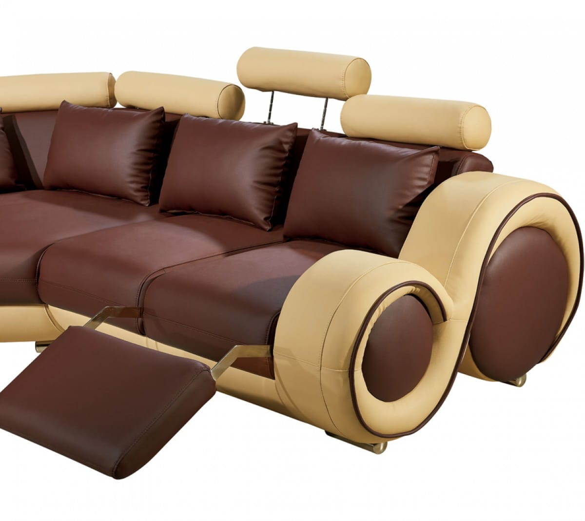 Modern Bonded Leather Sectional Sofa