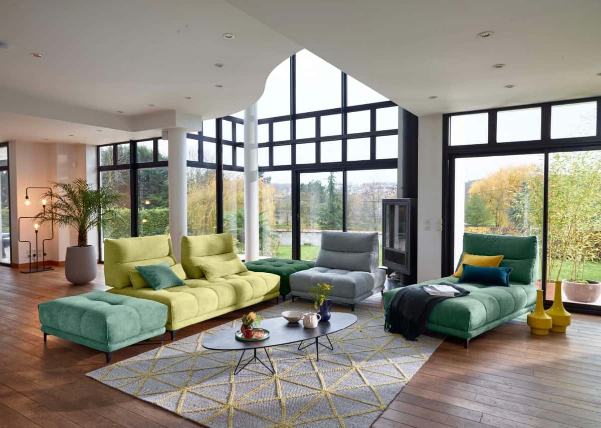 David Ferrari Pashmina - Contemporary Multi Colored Fabric Modular  Sectional Sofa by VIG Furniture