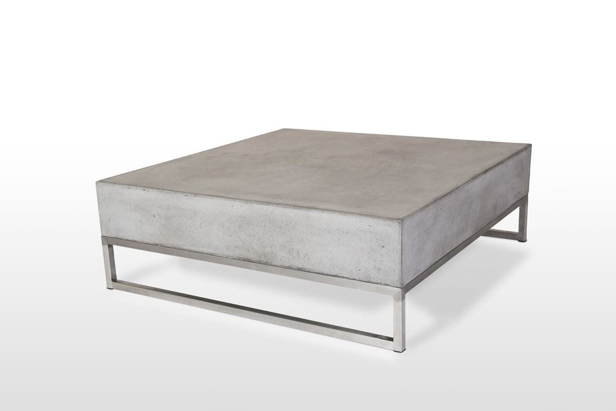 large square concrete coffee table