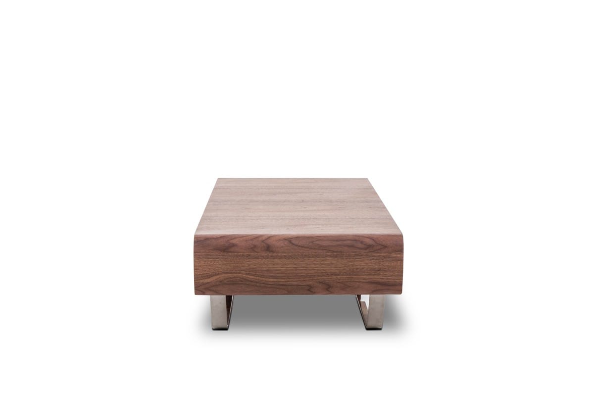 Modrest Avis Modern Walnut Matte Coffee Table at Futonland