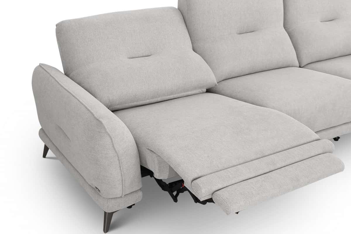 Divani Casa Austria - Modern Grey Fabric Sofa w/Electric Recliners by VIG  Furniture