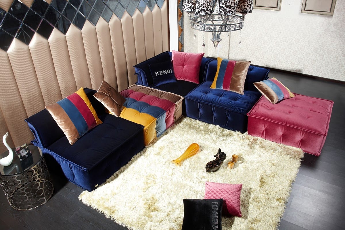 Vig furniture divani casa dubai contemporary fabric sectional sofa discount