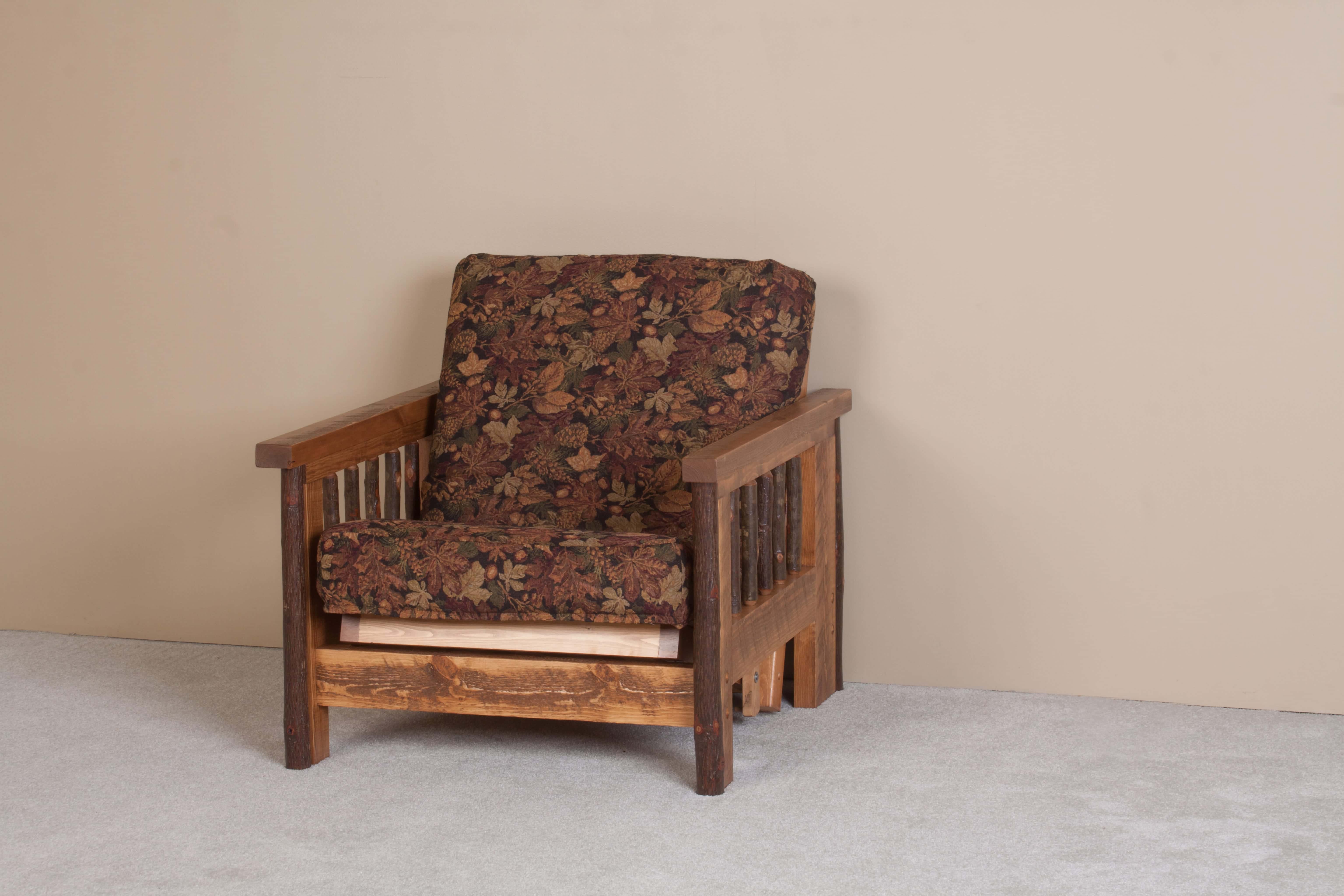 Sawtooth Hickory Futon Frame Chair by Viking Log Furniture