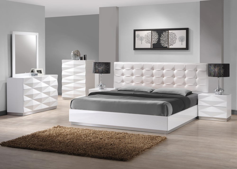 modern bedroom dresser white