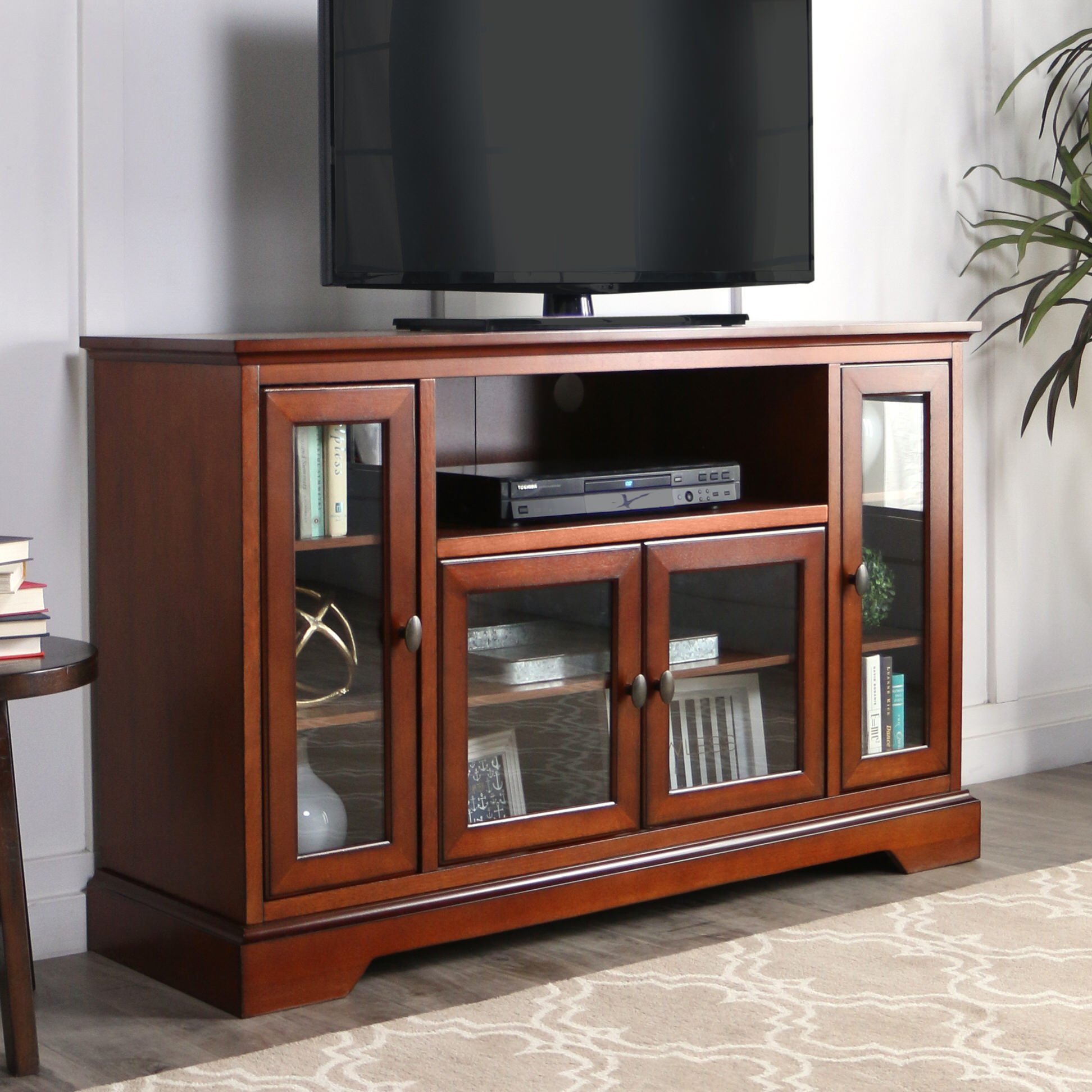 Highboy 52 Inch TV Console - Rustic Brown by Walker Edison