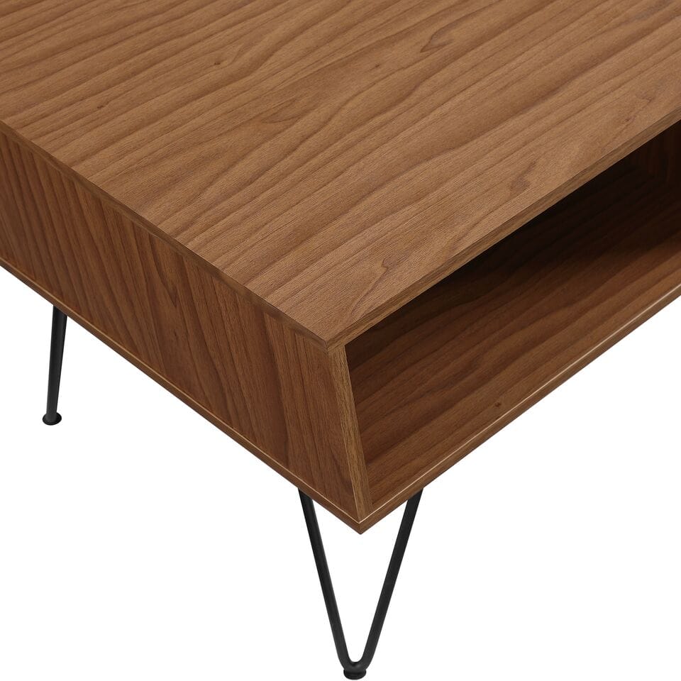 Mid Century Modern Wood Coffee Table - Acorn by Walker Edison