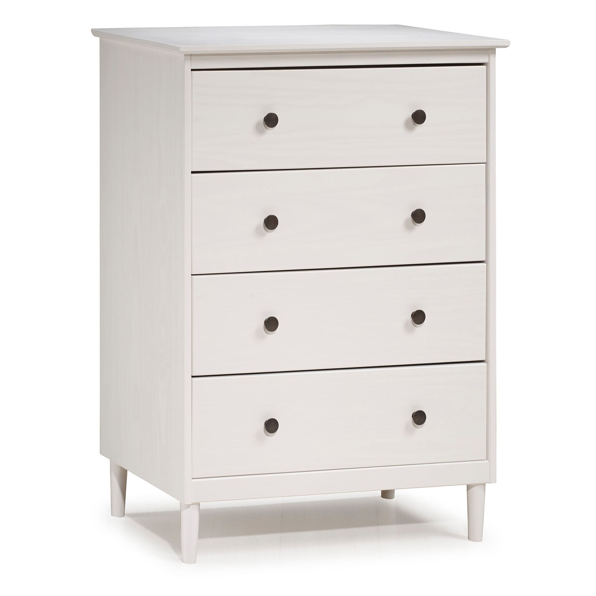 Modern 4 Drawer Dresser White by Walker Edison
