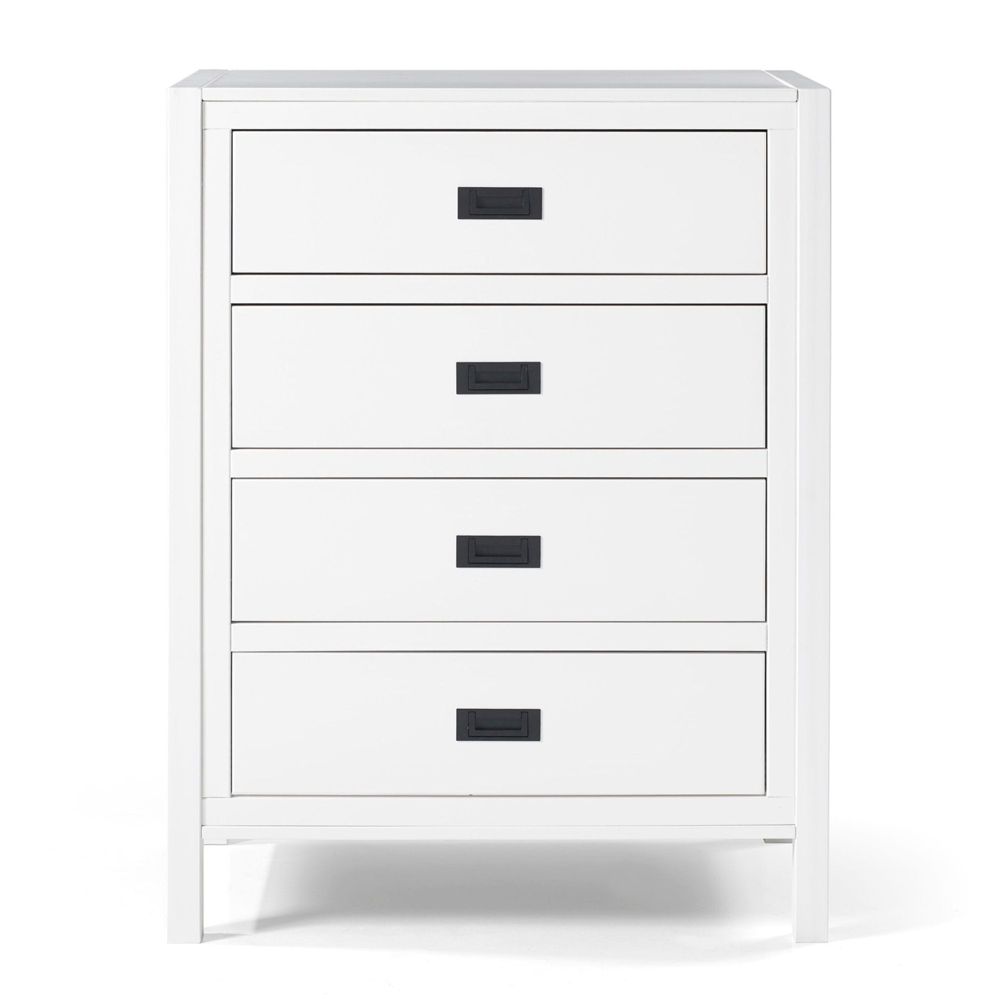 40 Inch Classic Solid Wood 4 Drawer Chest White By Walker Edison