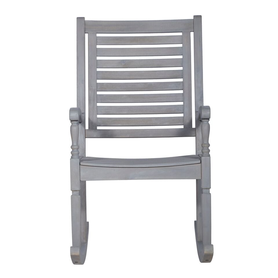 patio wood rocking chair  gray washwalker edison