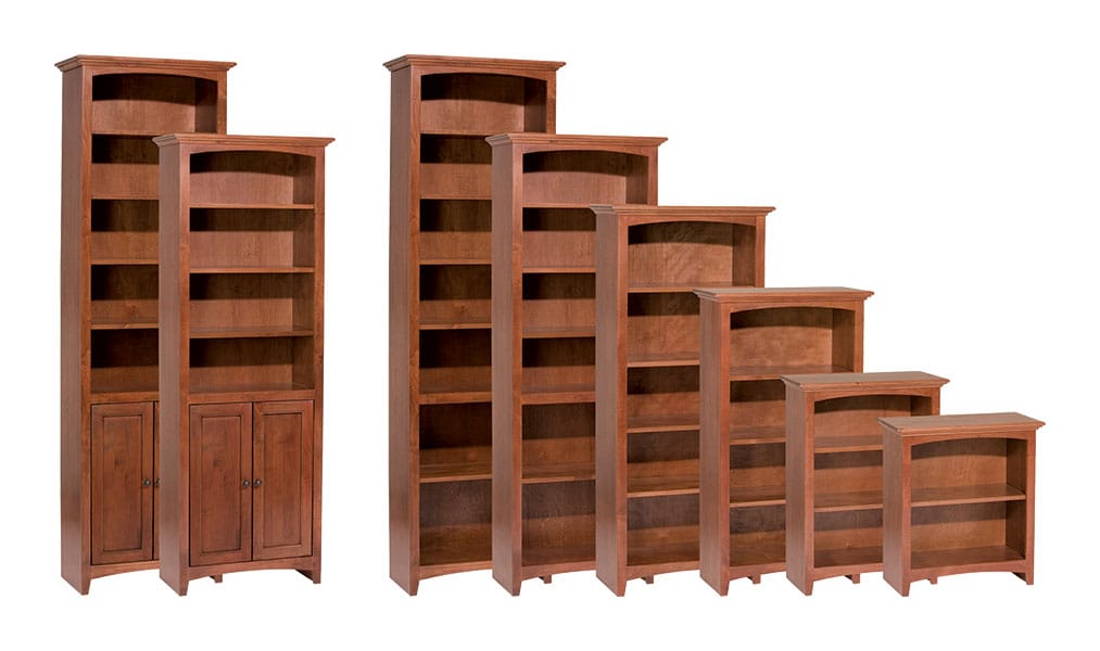 McKenzie 24" Wide Alder Bookcase by Wittier Wood Furniture