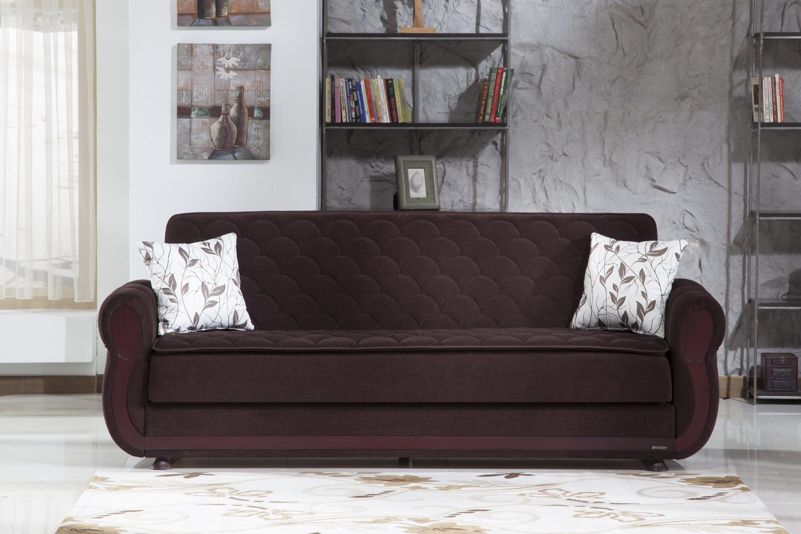Argos Colins Brown Sofa Bed by Istikbal Furniture