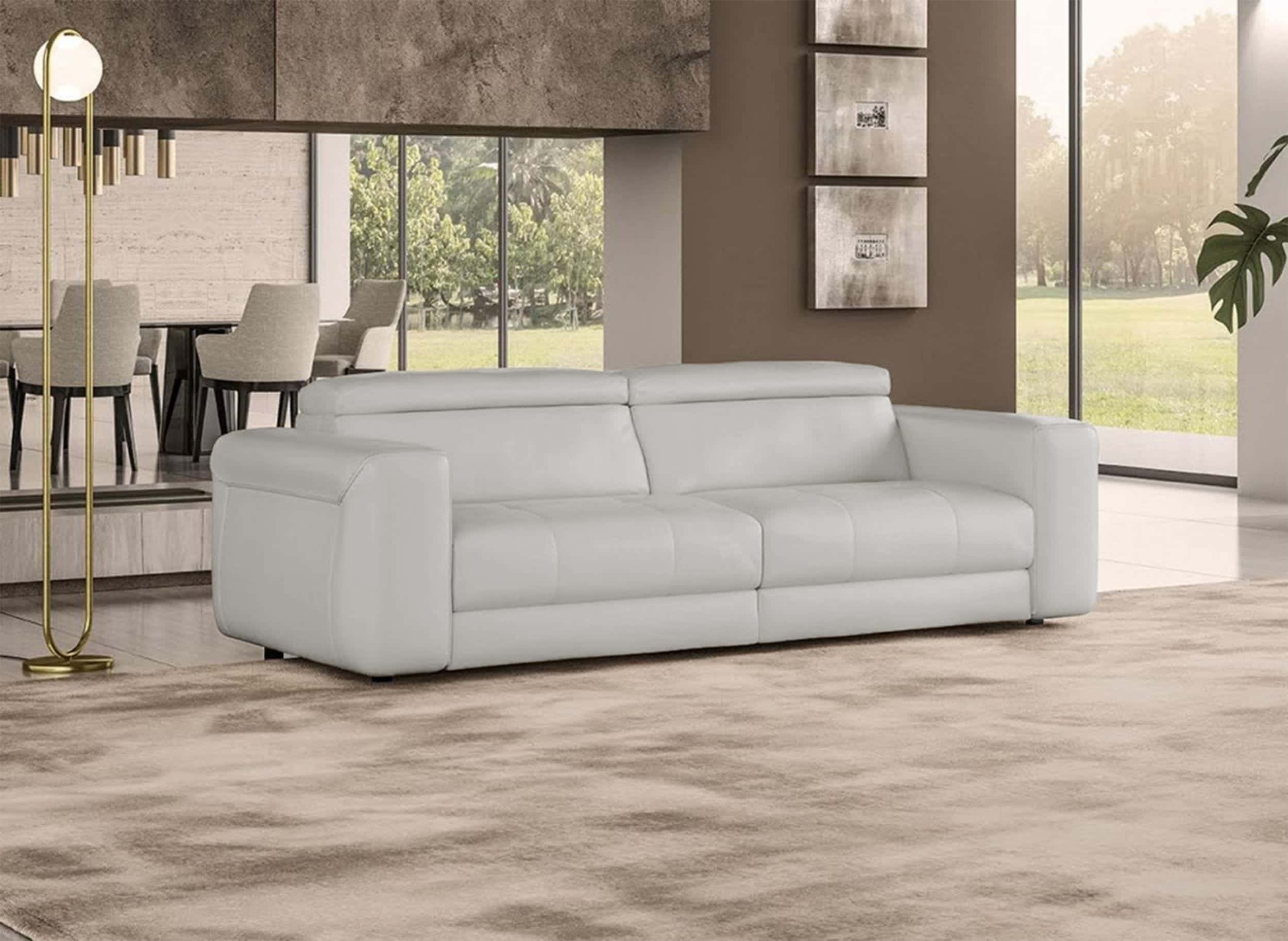 Coronelli Collezioni Icon - Modern Italian Grey Leather Queen Size Sofa Bed  by VIG Furniture