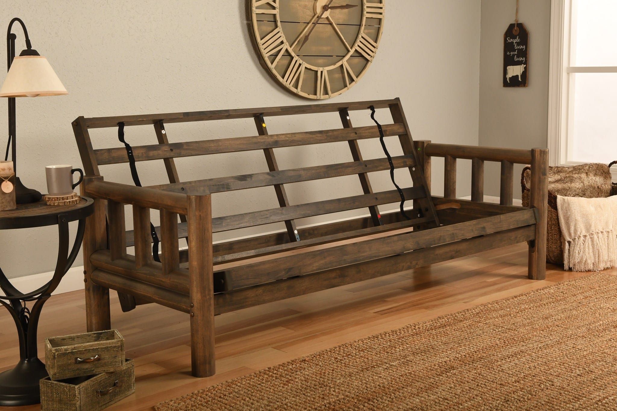 Lodge Futon Frame Rustic Walnut by Kodiak