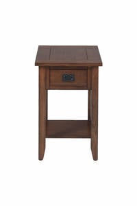 Mission Oak Chairside Table by Jofran Furniture