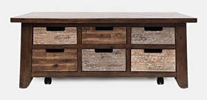 Painted Canyon Box Cocktail Table by Jofran Furniture