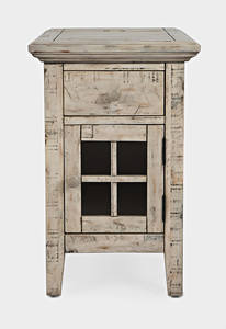 [Floor Sample] Rustic Shores Scrimshaw Power Chairside Table by Jofran Furniture