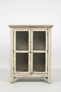 Rustic Shores 32 Inch Scrimshaw Accent Cabinet by Jofran Furniture
