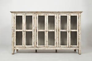 Rustic Shores 70 Inch Scrimshaw Accent Cabinet by Jofran Furniture